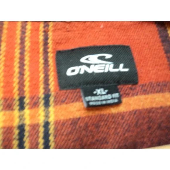 Oneill Men's Lodge Red Flannel Zip Up Jacket Size XL - Picture 5 of 13